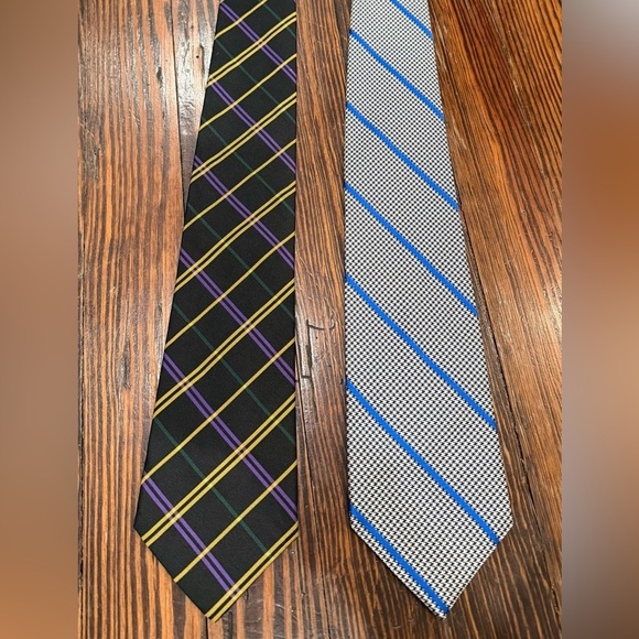 Lauren Ralph Lauren Other - Pair Of Lauren Ralph Lauren 100% Silk Mens Designer Neck Ties Stripe Plaid